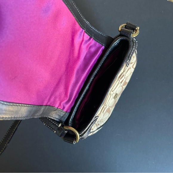 Coach Brown and Black signature C mini Crossbody Bag - Picture 6 of 8